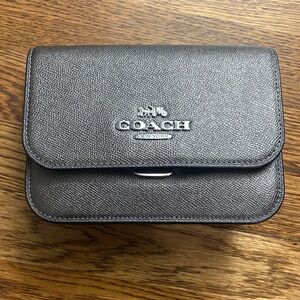 Coach Metallic Gray Crossbody